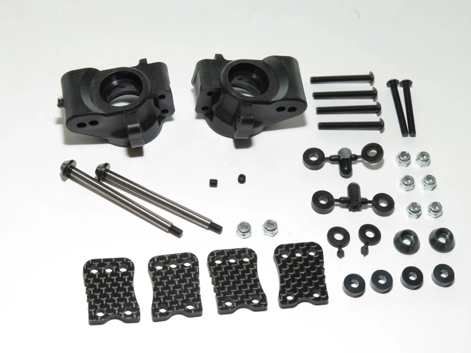 MUGE2029 MUGEN SEIKI MBX8TR 1/8 TRUGGY REAR UPRIGHTS HUBS WITH PINS - Image 1 of 1