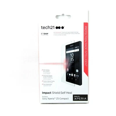 TECH21 IMPACT SHIELD SELF HEAL FOR SONY XPERIA Z5 COMPACT NON-UV CLEAR T21-5133 - Image 1 of 2