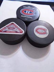 Montreal Canadians   (3) Puck Lot 1993 All Star Game--Base----+ 1 - Picture 1 of 3