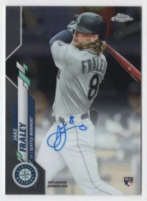 2020 Topps Chrome Rookie Autographs Jake Fraley Auto Seattle Mariners #RA-JF - Image 1 of 2