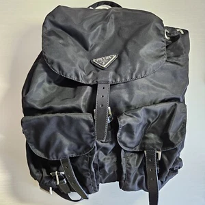 PRADA Backpack Medium Black Nylon - Picture 1 of 19