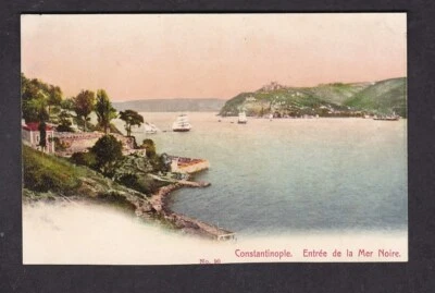 Turkey CONSTANTINOPLE -  ISTANBUL Entree de la Mer Noire sail ships c1900 PPC - Image 1 of 2