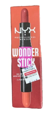 NYX Professional Makeup Wonder Stick Blush - Bright Amber and Fuchia 0.28oz New - Image 1 of 4