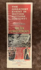 TEN COMMANDMENTS 1956 INSERT 14X36 MOVIE POSTER YUL BRYNNER CECIL B DEMILLE - Picture 1 of 1