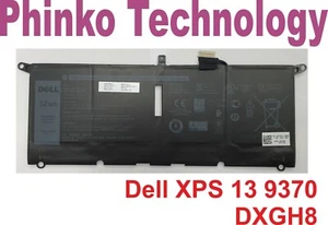 NEW Battery for Dell XPS 13 9370 9380 Series DXGH8 52Wh - Picture 1 of 1