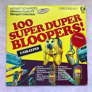Kermit Schafer 100 Super Duper Bloopers 2 LP Record Album Vinyl untested K-tel - Imagen 1 de 7