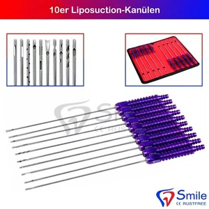 10 Liposuction Cannulas Fat Suction Plastic Surgery Instruments OP - Picture 1 of 4