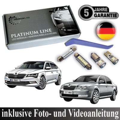LED Innenraumbeleuchtung SKODA Superb 3V 3T Innenbeleuchtung Set SMD 2008-2022