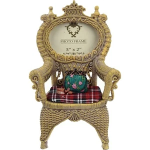 Retro Bilderrahmen Fotorahmen Harz 3D Antik Stil Vintage  Neuheit 5 x 8 cm Gelb - Bild 1 von 6