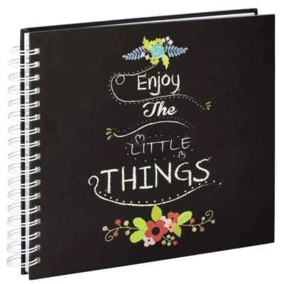 Black Traditional Spiral Album - Enjoy The Little Things 50 White Pages — 第 1/3 张图片