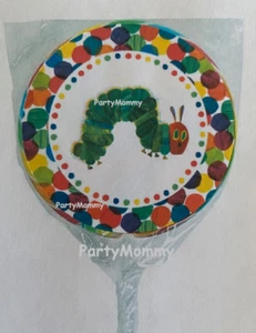 Kids Birthday Party Stickers Favors Labels Tags 2.5" (12) Caterpillar - Picture 1 of 1
