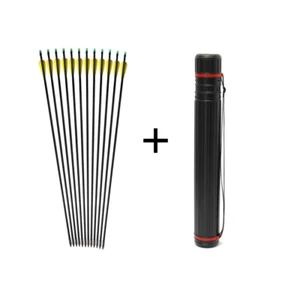 33" Archery Fiberglass Arrows SP 500 Compound Recurve Bow Hunting Arrow Quiver - Picture 1 of 21