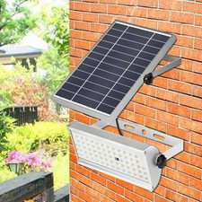 12W 65-LED Outdoor Solar Flood Light 1500lm Radar Sensor Waterproof Wall Lamp