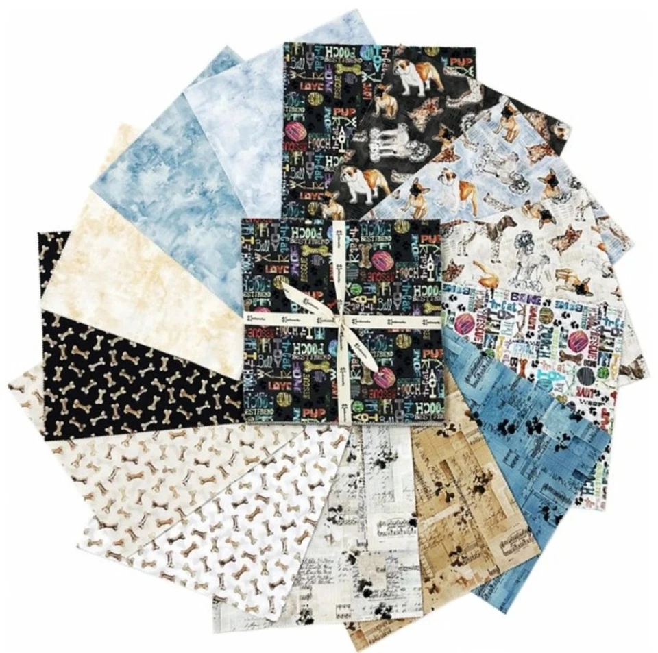 BEST FRIENDS Square Bundle from Clothworks - (42) 5" fabric set - #SQ0483 - Image 1 of 3