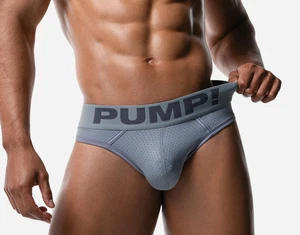 PUMP! Gray Classic Thong Cotton-Lined Cup Cotton Piping Thongs 17025 20 - Picture 1 of 7