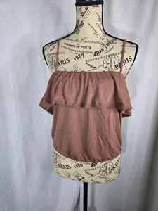 American Eagle braunes gerafftes Tanktop Damengröße Large - Bild 1 von 7