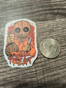 Sam Trick Or Treat Sticker Halloween Horror R USA Shipping Creepy Bloody Scary ! - Picture 1 of 3
