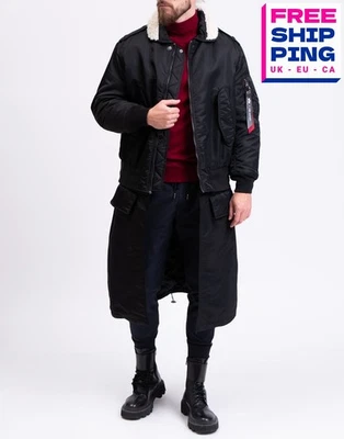 RRP€972 ALPHA INDUSTRIES x NEIL BARRETT Hybrid Parka Jacket Size L Black Logo - Image 1 of 4