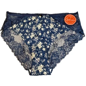 Splendies Sylvie Chic Spitzen Bikini Höschen Größe 4x Blumen Dessous Unterwäsche Neu - Bild 1 von 13