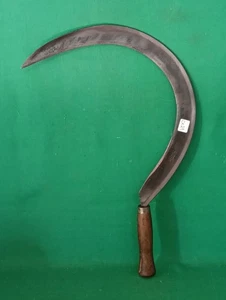 ANTICA FALCE CONTADINA N° 4 IN FERRO BATTUTO E FORGIATO ANNI '50. CX29 - Foto 1 di 6