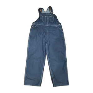 Vintage Roebucks Denim Jeans Latzhose Herren 48x30 Carpenter Farm Ranch Sears - Bild 1 von 5