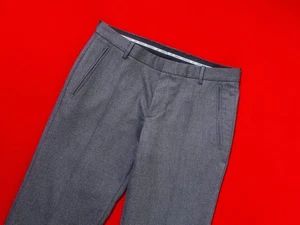 ARMANI EXCHANGE Men Gray Wool Blend Pants Size 34 / L / 50 Flannel Solid Dress - Picture 1 of 13