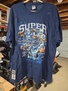 FANS ONLY Super Bowl XLVI ELI MANNING vs TOM BRADY XL T-Shirt Super Showdown EUC - Bild 1 von 17