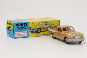 1:49 Corgi Toys Studebaker Golden Hawk Metallic Gold No. 211S Repro - Picture 1 of 5