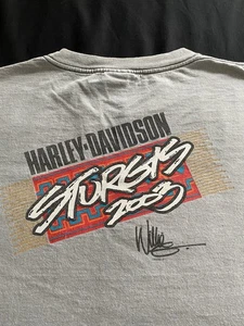 VTG Harley Davidson Sturgis 2003 Willie G 100th Anniversary Gray T-Shirt Mens XL - Picture 1 of 9
