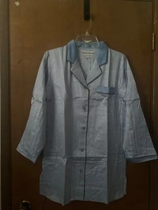 Fernando Sanchez Long Sleeve Nightshirt Blue Pajama Top Size S NWT - Picture 1 of 9