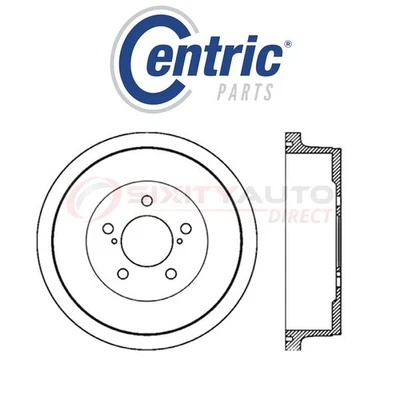 Centric Brake Drum for 1996-2000 Plymouth Grand Voyager 2.4L 3.0L 3.3L 3.8L nu Foto 1 de 4