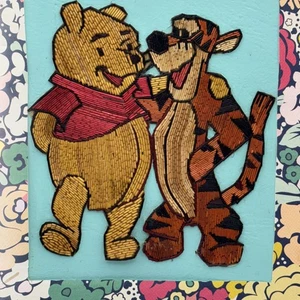Disney Winnie Puuh & Tigger Mexikanisches Popotillo Volkskunst Handarbeit Strohhalm - Bild 1 von 8