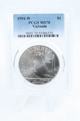 1994-W PCGS MS70 Vietnam Silver Modern Commemorative Dollar - Image 1 of 2