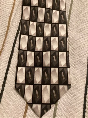 Corbata geométrica de seda para hombre Harve Benard Foto 1 de 2
