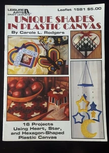 Leisure Arts Plastic Canvas Booklet UNIQUE SHAPES #1581 by Carole L. Rodgers - Picture 1 of 2