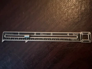 Vintage Pelouze  Mfg.Co. Evanston IL 4”  Hem Gauge Sewing Tool -  Made In USA - Picture 1 of 6