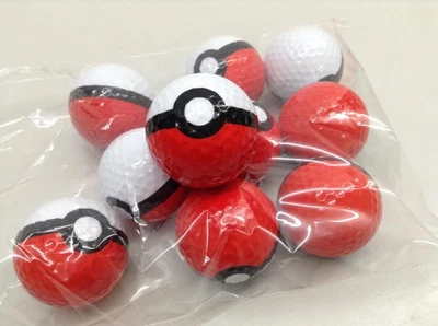 Kess - Pokemon inspirierte Golfbälle - Poke Go Ball - Rot - 10 St.  - Neu ab 1 € - Bild 1 von 2