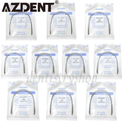AZDENT Dental Orthodontic Arch Wire Super Elastic NITI Natural Nature Form Round - Image 1 of 4