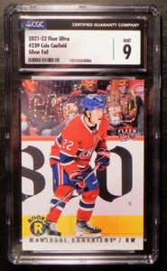 2021-22 21/22 Fleer Ultra ROOKIE Silver Foil #239 Cole Caufield CGC 9 MINT - Picture 1 of 2