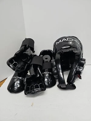 Almohadillas para manos y cabeza Macho Kickboxing pies negros con bolsa de lona Foto 1 de 4