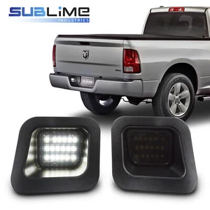 2x LED parachoques placa de licencia lámpara humo color blanco para Dodge Ram 2009-2018 - Imagen 1 de 7