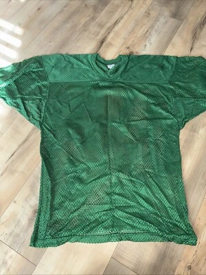 Camiseta deportiva verde superior de malla vintage para hombre talla grande EE. UU. nailon sin existencias Foto 1 de 4