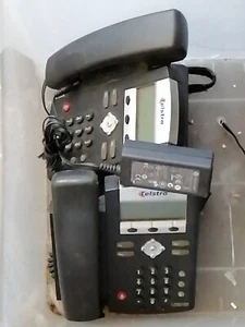 2 Polycom SoundPoint IP 331 VOIP Phone Telephone Handsets. One 24v PS. One Lot - Picture 1 of 5