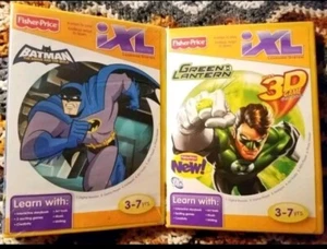 Lot of 2 Fisher Price iXL Educational Games: Batman & Green Lantern-NEW/Sealed! - Picture 1 of 4