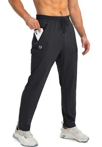 Men's Sweatpants with Zipper Pockets Tapered Joggers for Men Athletic Pants f... - Picture 1 of 7