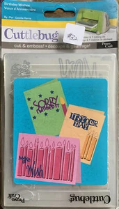 Arts/Crafts: Cuttlebug Provo Craft Stencil - BIRTHDAY WISHES - Picture 1 of 2