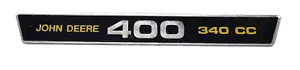 John Deere 400 Snowmobile Cowl Emblem with Adhesive Reproduction - Picture 1 of 5