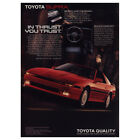 1987 Toyota Supra: In Thrust You Trust Vintage Print Ad