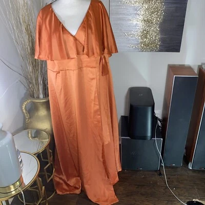 Vestido Formal Chicsew Coral/Naranja Talla 24 Baile de graduación Gala Vestido Cabernet Informal Carrera Foto 1 de 4