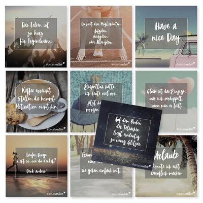 MAGSTICK 10 Kühlschrank-Magnete I 95 x 95 mm I mit schönen Motivationssprüchen I dv_185